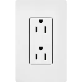 Lutron Claro 15A Receptacle - Snow