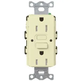 Lutron Claro 15A GFCI Receptacle - Tamper Resistant - Almond