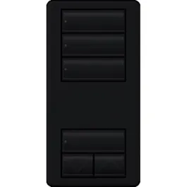 Lutron RadioRA 2 seeTouch Wall-Mount Designer Keypad - 3 Scene w/ Raise-Lower - Midnight
