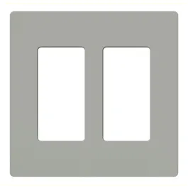 Lutron Claro Screwless Designer Wallplate - 2 Gang - Gray