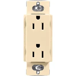Lutron Claro 15A Duplex Receptacle - Ivory