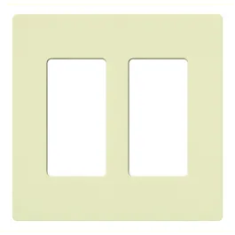 Lutron Claro Screwless Designer Wallplate - 2 Gang - Almond