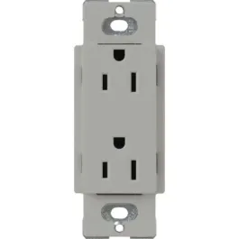 Lutron Claro 15A Tamper Resistant Receptacle - Gray