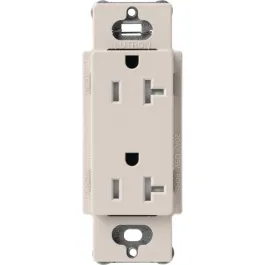 Lutron Claro 20A Tamper Resistant Receptacle - Taupe