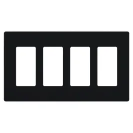 Lutron Claro Screwless Designer Wallplate - 4 Gang - Midnight