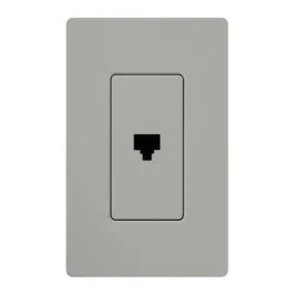 Lutron Claro Phone Jack - Gray