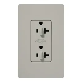 Lutron Claro 20A Tamper Resistant Receptacle - Dual Dimming - Palladium