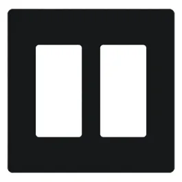 Lutron Claro Screwless Designer Wallplate - 2 Gang - Midnight