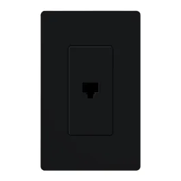 Lutron Claro Phone Jack - Black