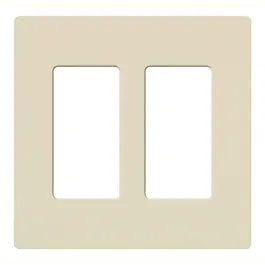 Lutron Claro Screwless Designer Wallplate - 2 Gang - Light Almond