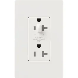 Lutron Claro 20A Tamper Resistant Receptacle - Half Dimming - White
