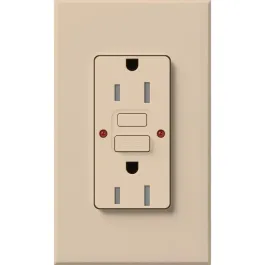 Lutron Nova T Architectural 15A GFCI Receptacle - Tamper Resistant - Taupe