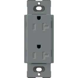 Lutron Claro 20A Tamper Resistant Receptacle - Slate