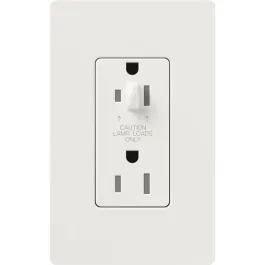 Lutron Claro 15A Tamper Resistant Receptacle - Half Dimming - White