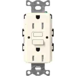 Lutron Claro 15A GFCI Receptacle - Tamper Resistant - Biscuit