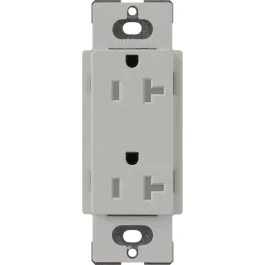 Lutron Claro 20A Tamper Resistant Receptacle - Pebble