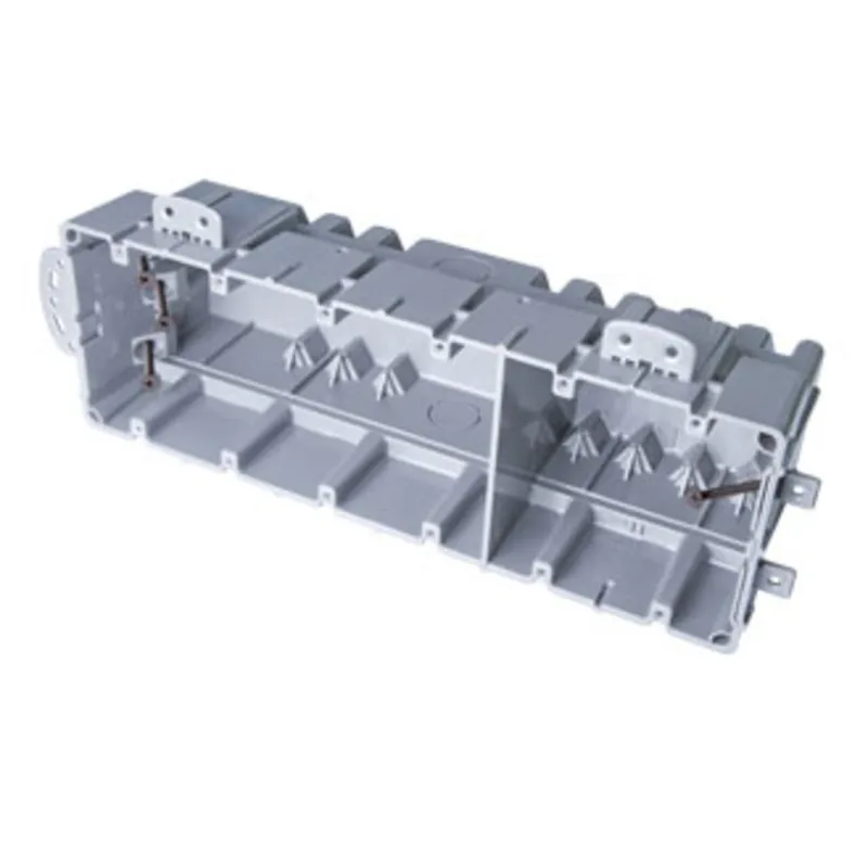 Switch/Outlet Box, 6-Gang, 3-1/2" Deep, Non-Metallic