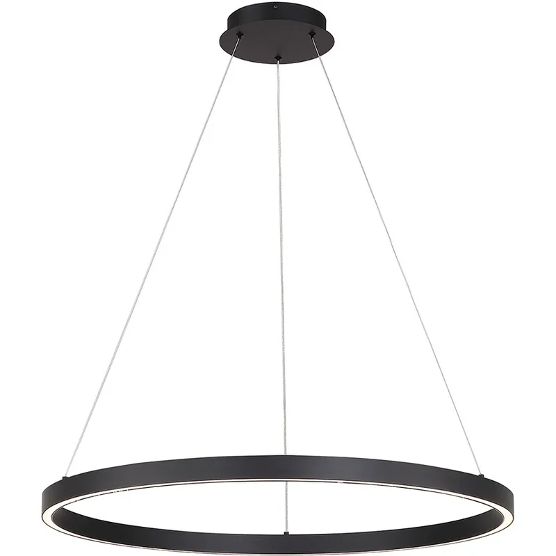 Lunar 32.25 inch Matte Black Pendant Ceiling Light