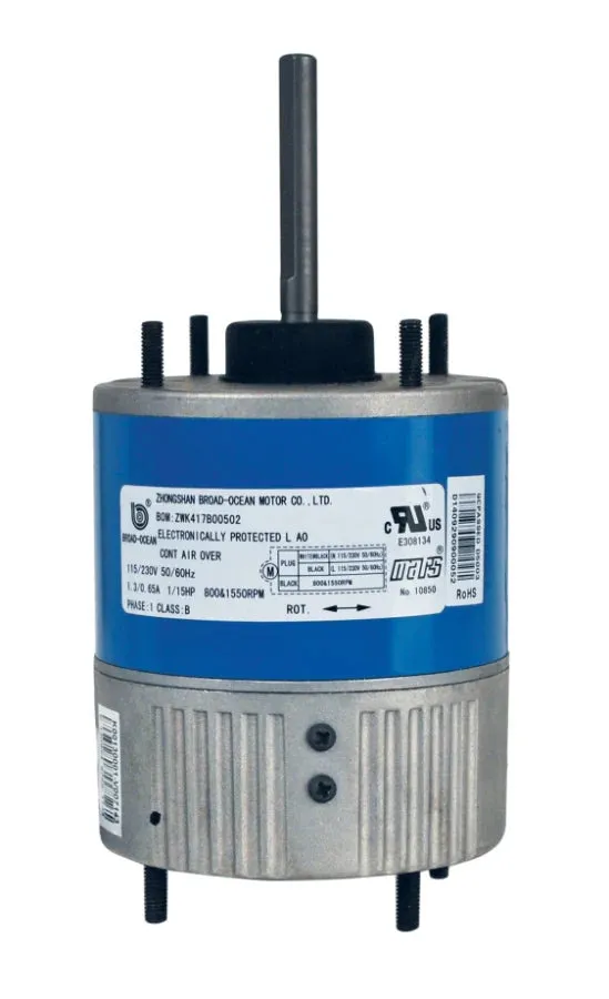 MARS 10850 Refrigeration Motor 1/15-1/25 HP 5/16 115-230 ECM TEAO Reversible