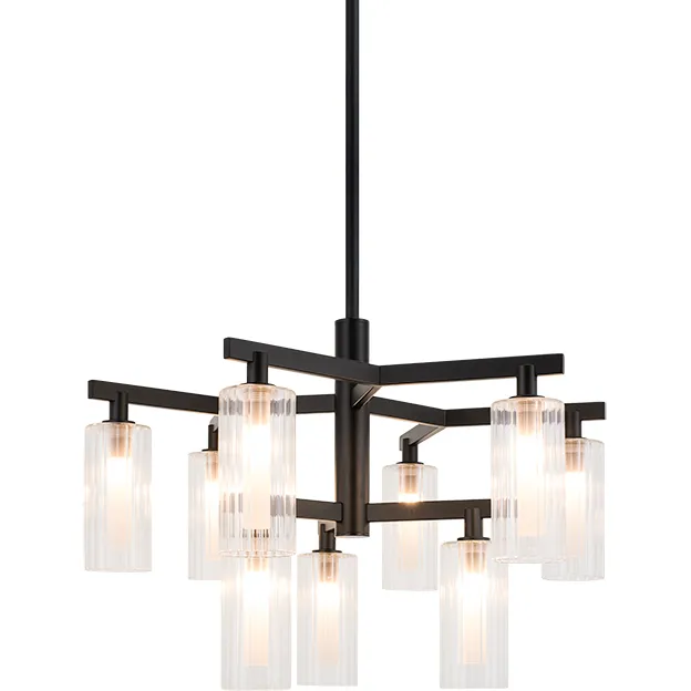 Kristof LED 26.75 inch Black Chandelier Ceiling Light