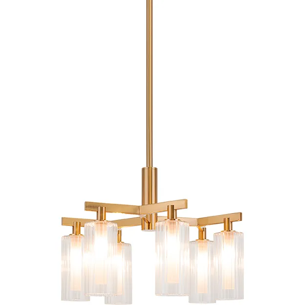 Kristof LED 21.25 inch Aged Gold Brass Chandelier Ceiling Light
