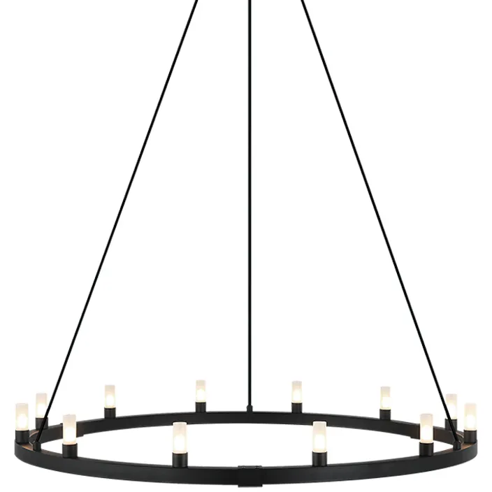 Cascadian 12 Light 39.38 inch Matte Black Chandelier Ceiling Light