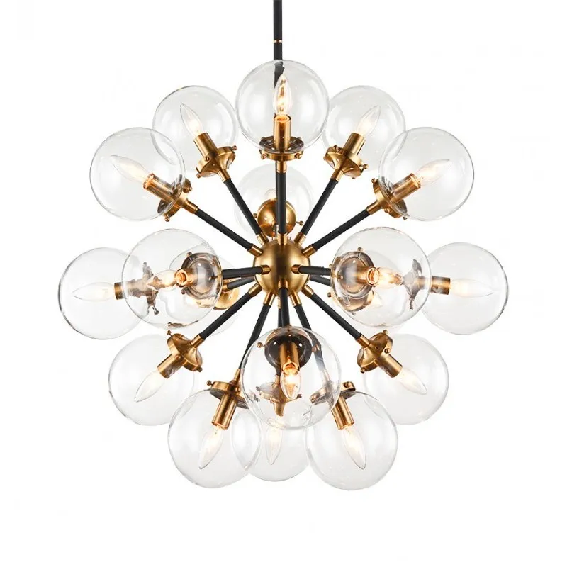 Soleil 18 Light 31.7 inch Aged Gold Brass Chandelier Ceiling Light in Aged Gold Brass and Clear