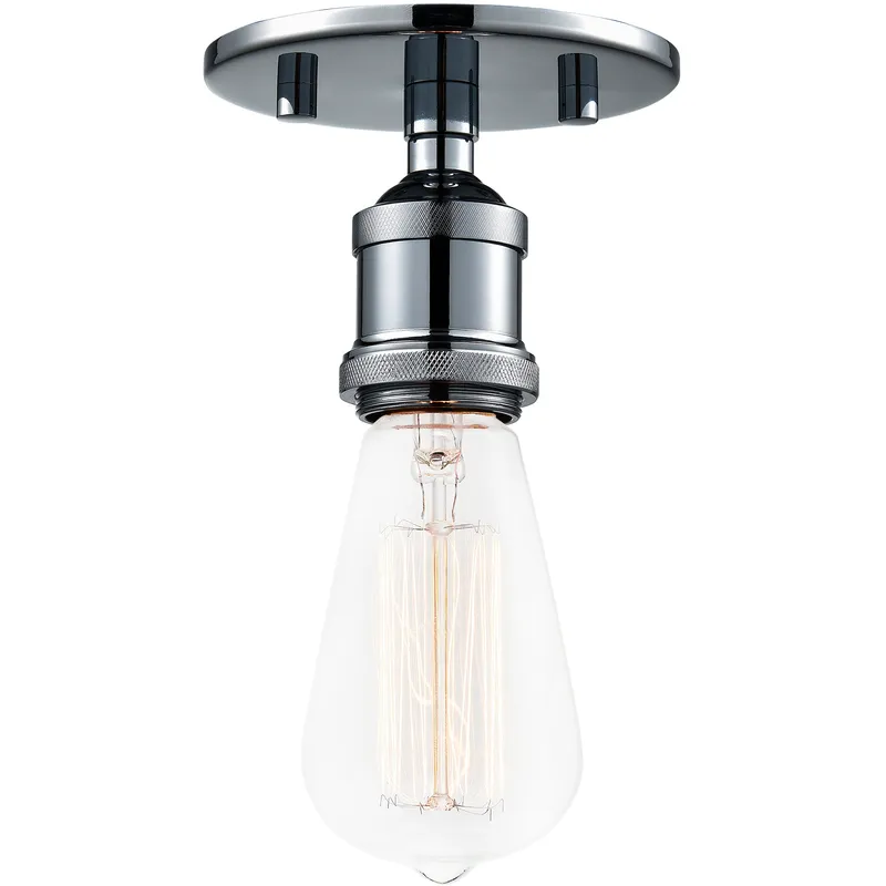 Bulstrode's Workshop 1 Light 4.75 inch Chrome Flush Mount Ceiling Light