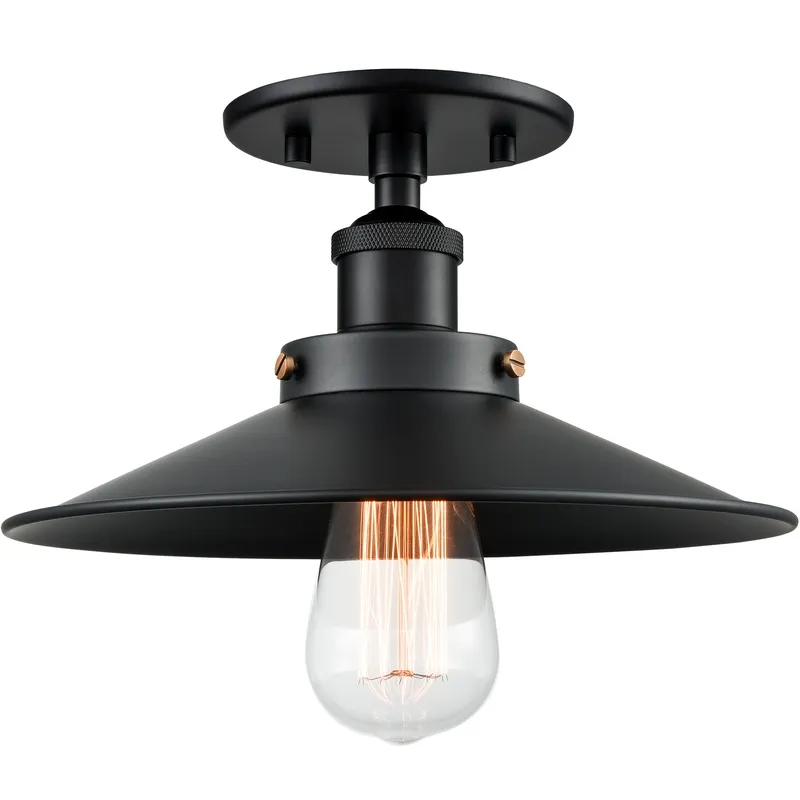 Bulstrode's Workshop 1 Light 10.25 inch Black Flush Mount Ceiling Light