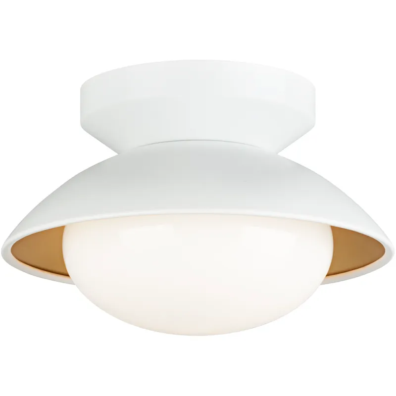 Hatley 1 Light 7.88 inch White Flush Mount Ceiling Light