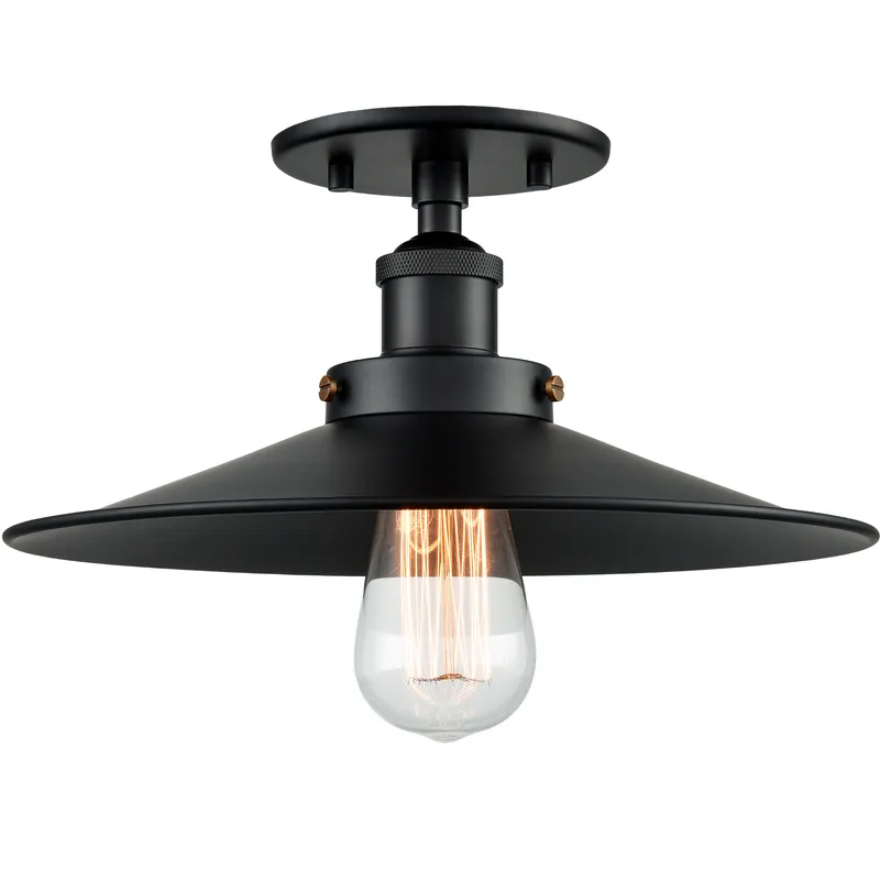 Bulstrode's Workshop 1 Light 11.75 inch Black Flush Mount Ceiling Light