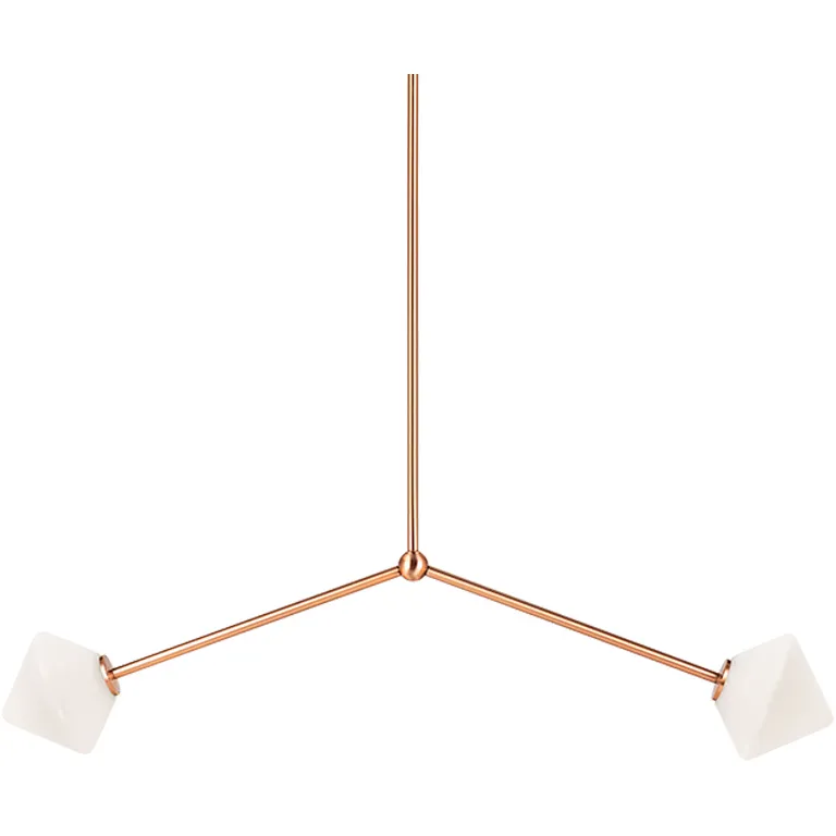 Novo 2 Light 6.25 inch Aged Gold Brass Pendant Ceiling Light in Aged Gold Brass and Opal Glass