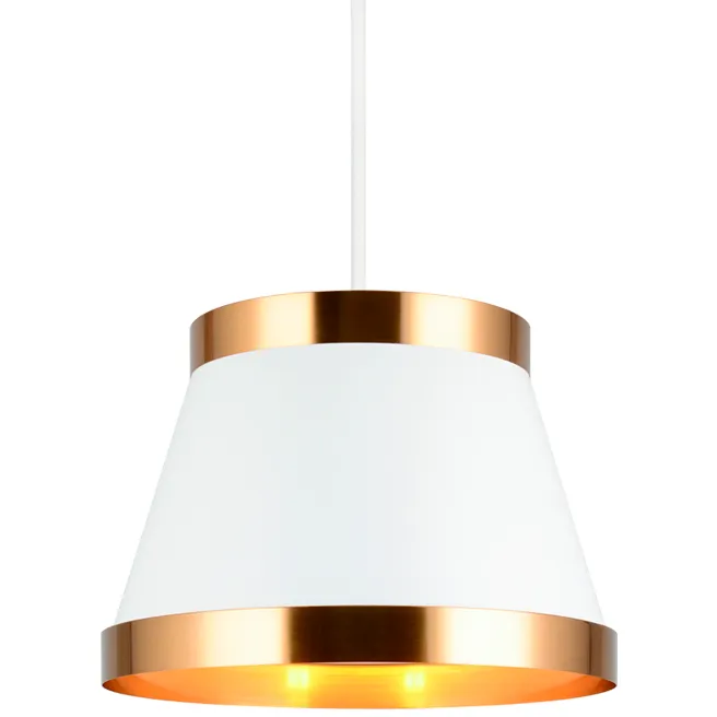 Caske 3 Light 14.63 inch White Pendant Ceiling Light in White and Aged Gold Brass