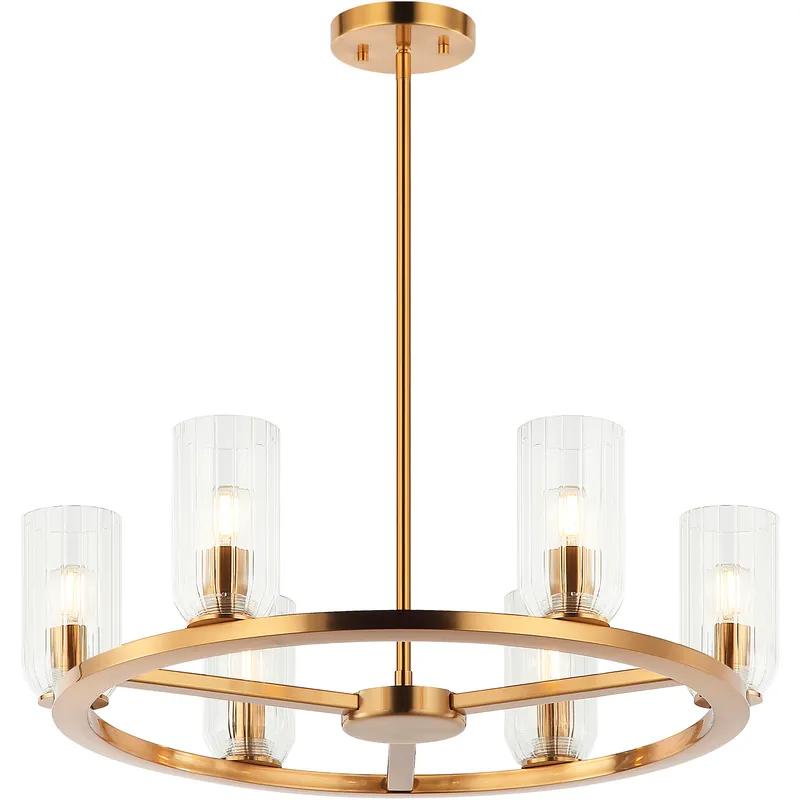 Westlock 6 Light 24 inch Aged Gold Brass Pendant Ceiling Light