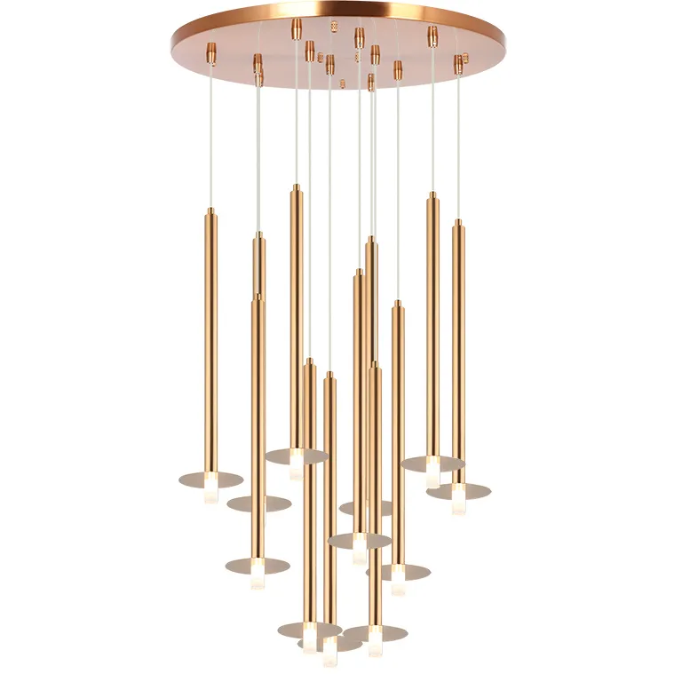 Reigndrop 12 Light 23.63 inch Aged Gold Brass Pendant Ceiling Light