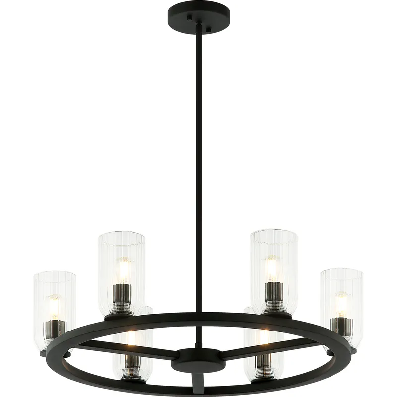 Westlock 6 Light 24 inch Matte Black Pendant Ceiling Light