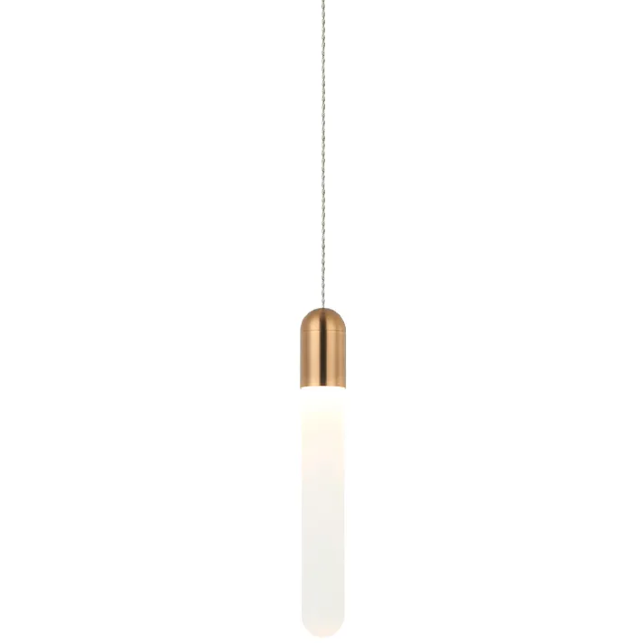 Aydin LED 1.75 inch Aged Gold Brass Pendant Ceiling Light