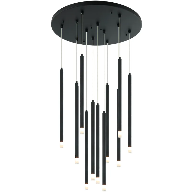 Reigndrop 12 Light 23.63 inch Matte Black Pendant Ceiling Light