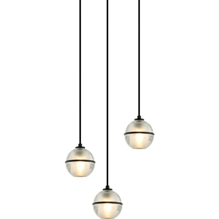 Misty 3 Light 13.63 inch Matte Black Pendant Ceiling Light