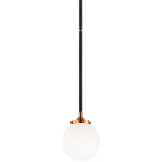 Particles 1 Light 5.88 inch Aged Gold Brass Pendant Ceiling Light in Aged Gold Brass and Opal Glass
