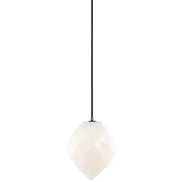 Gemma 1 Light 5.5 inch White Pendant Ceiling Light in Opal