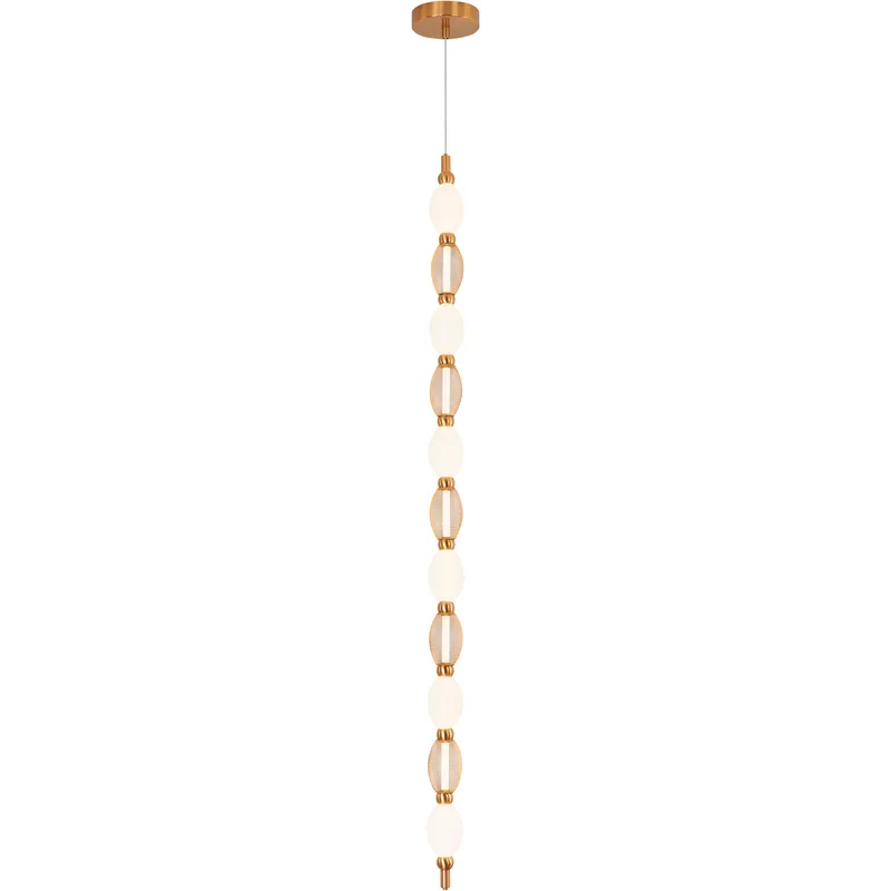 Tentacles LED 3.13 inch Aged Gold Brass Pendant Ceiling Light