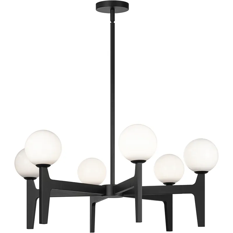 Scriben LED 29.88 inch Matte Black Pendant Ceiling Light