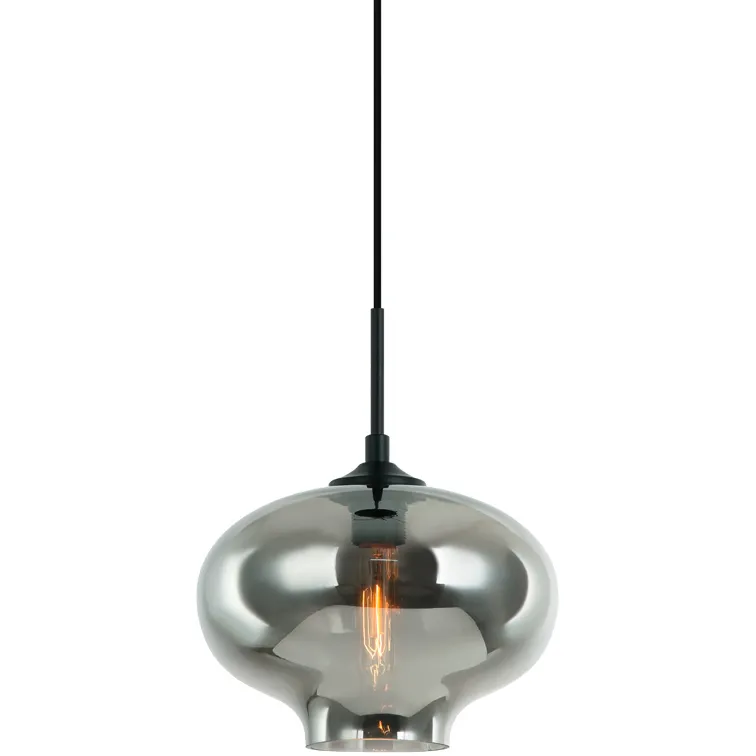 Irresistible Organic Charm 1 Light 11 inch Smoke Pendant Ceiling Light