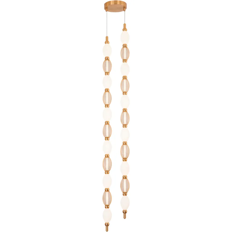Tentacles LED 9.38 inch Aged Gold Brass Pendant Ceiling Light