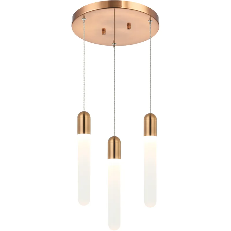 Aydin LED 10.38 inch Aged Gold Brass Pendant Ceiling Light