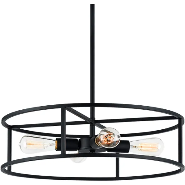 Candid 4 Light 18 inch Rusty Black Pendant Ceiling Light
