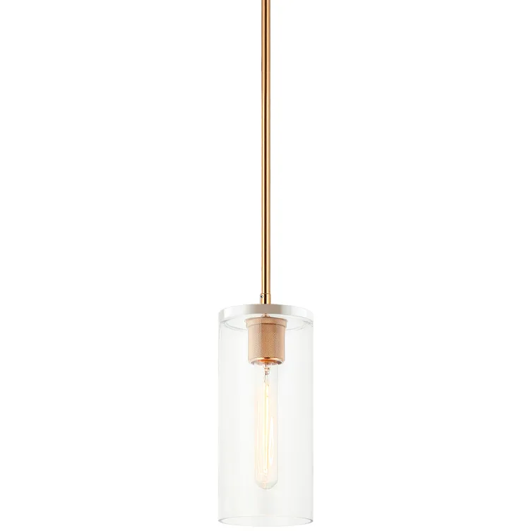 Lincoln 1 Light 4.75 inch Aged Gold Brass Pendant Ceiling Light