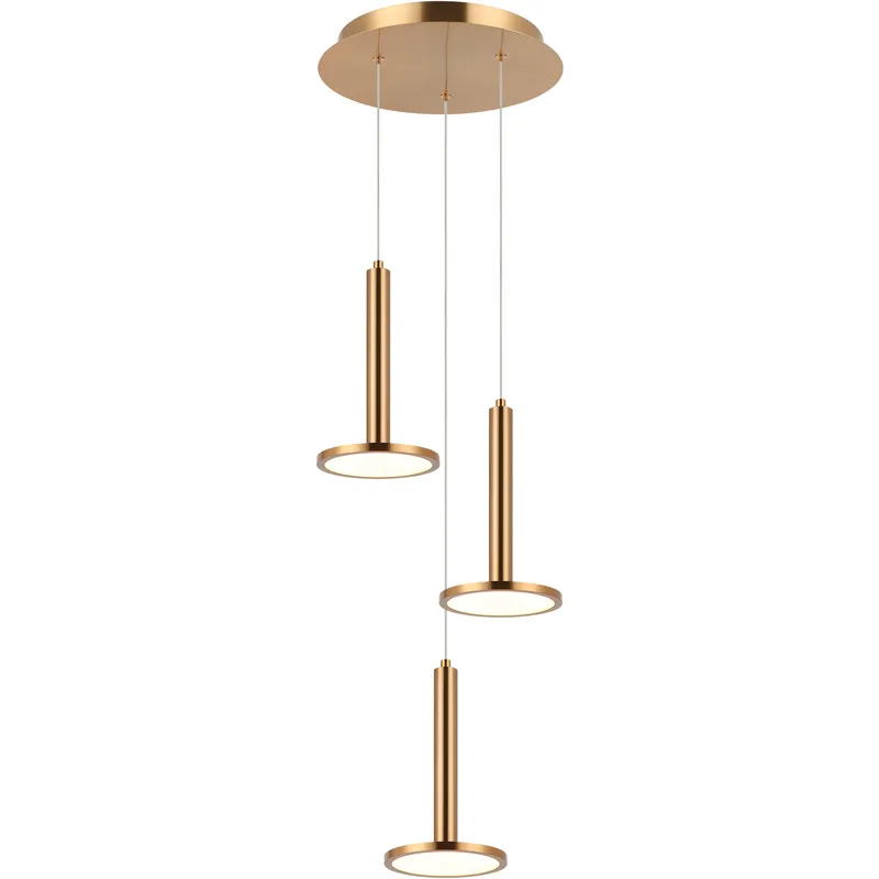 Extraterrestrial LED 12.63 inch Aged Gold Brass Pendant Ceiling Light