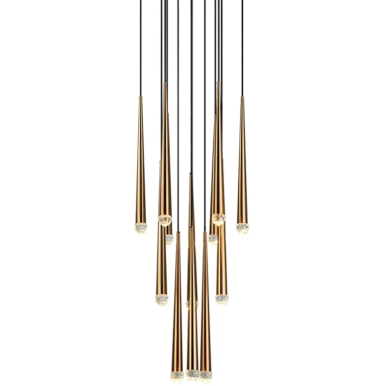 Renaie LED 23.63 inch Aged Gold Brass Pendant Ceiling Light